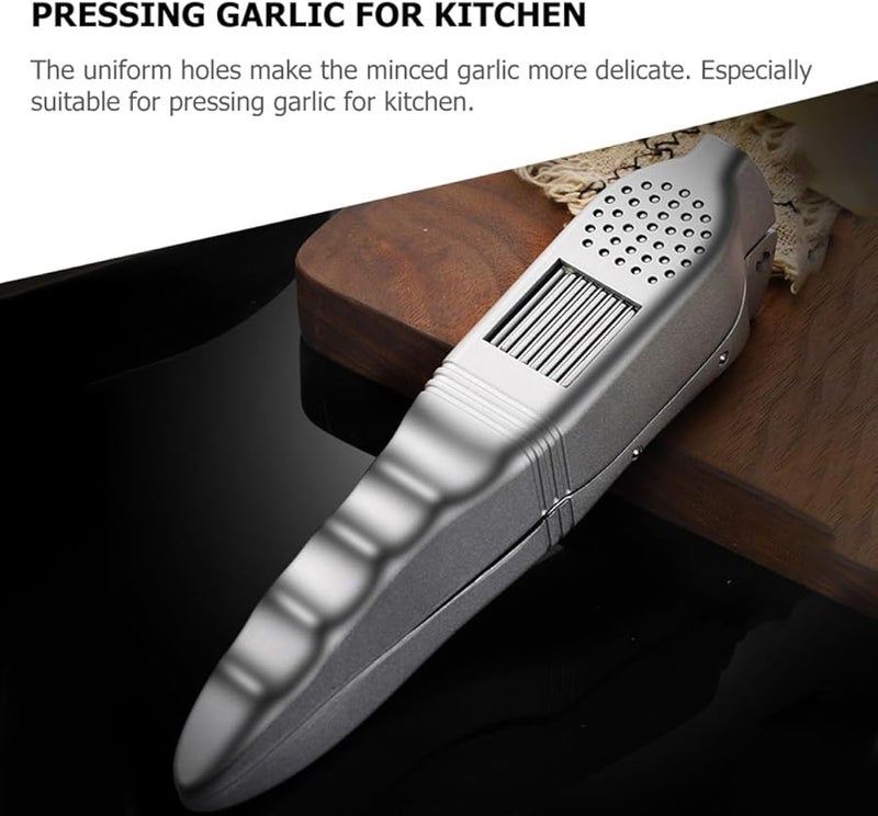 Aluminum Alloy Manual Garlic Press Kitchen Tool for Cooking and Seasoning - Image 3